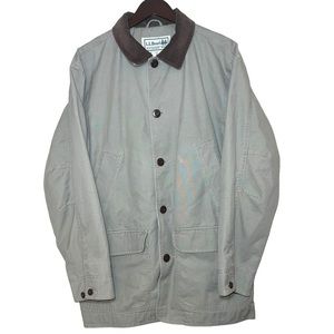 LL Bean Utility Field Barn Canvas Coat Tan Medium Heavy Weight Jacket